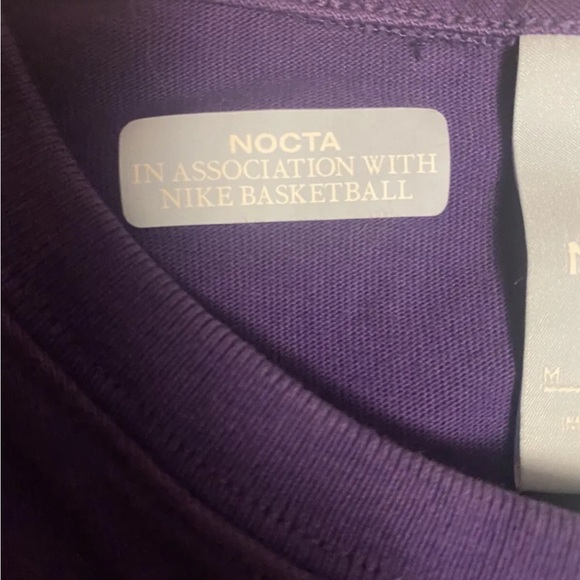 NOCTA SS TOP - Purple T-shirt *RARE* Drake X Nike Collab - Men’s M - Picture 4 of 4